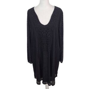 Eyeshadow Black Lace Shift Dress Size Large Black Lace Wedding Guest Dress